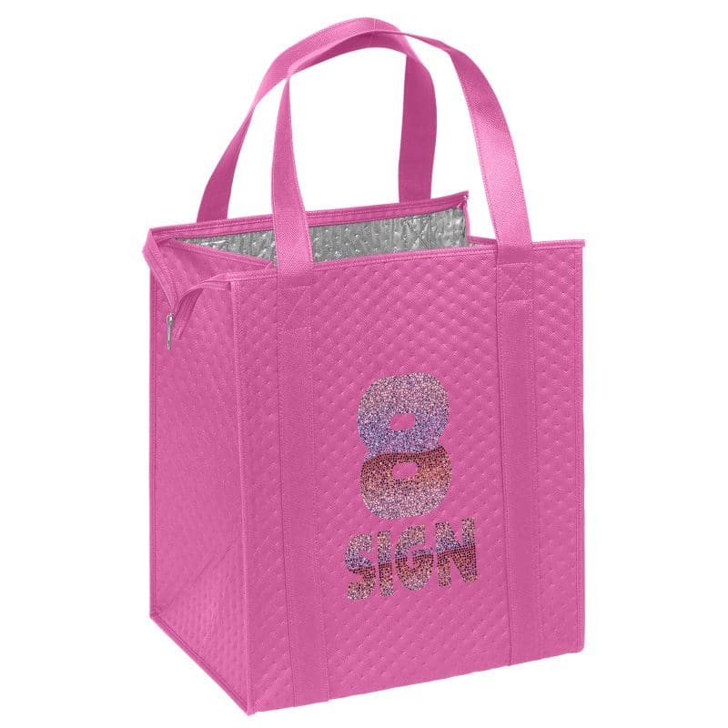 Custom Therm-O-Tote™ - Insulated Tote - Sparkle with logo - 2