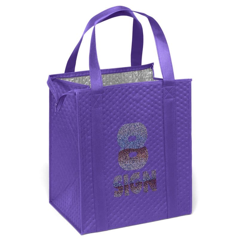 Custom Therm-O-Tote™ - Insulated Tote - Sparkle with logo - 4