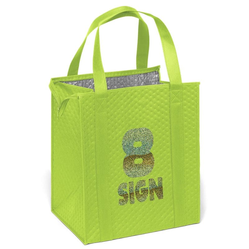 Custom Therm-O-Tote™ - Insulated Tote - Sparkle with logo - 8