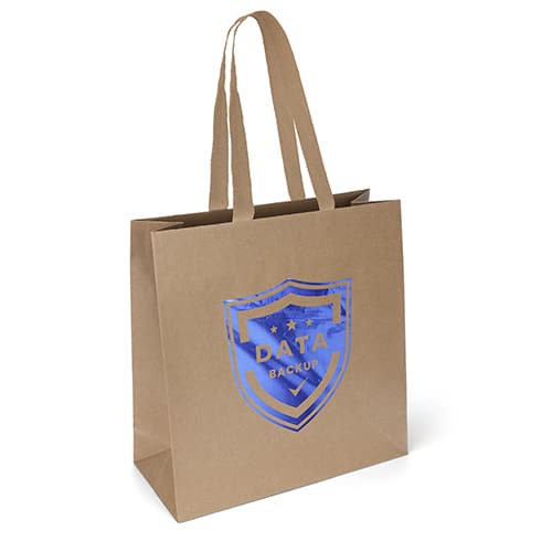 Custom Tuscan™ - Eco Kraft-Brown Matte-Laminated Eurotote - Foil Print with logo - 3