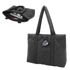 Custom Veranda Quilted Nylon Tote Bag with logo