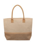 Custom Wanderlust Laminated Jute & Canvas Tote Bag with logo - 2