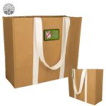 Custom Wkt Washable Kraft Tote Bag with logo