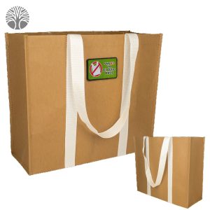 Custom Wkt Washable Kraft Tote Bag with logo