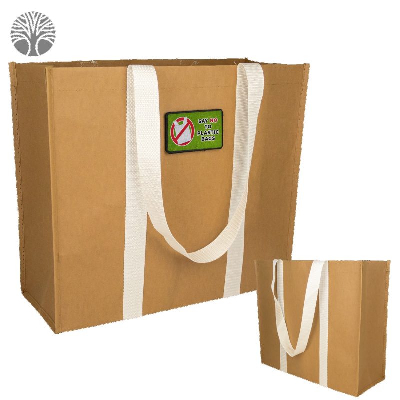 Custom Wkt Washable Kraft Tote Bag with logo