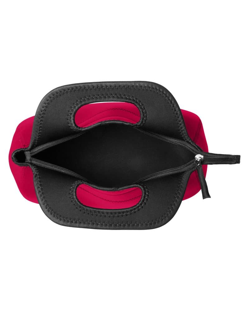 Custom Zippered Neoprene Lunch Cooler Tote Bag with logo - 9