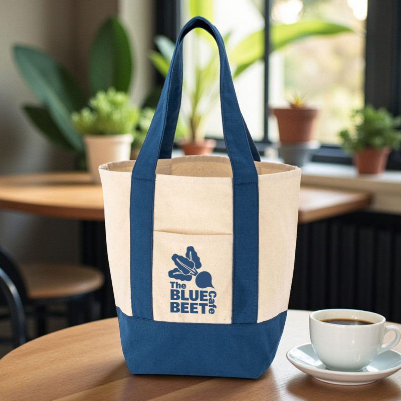 Custom Saratoga Mini Cotton Canvas Tote with logo - 3