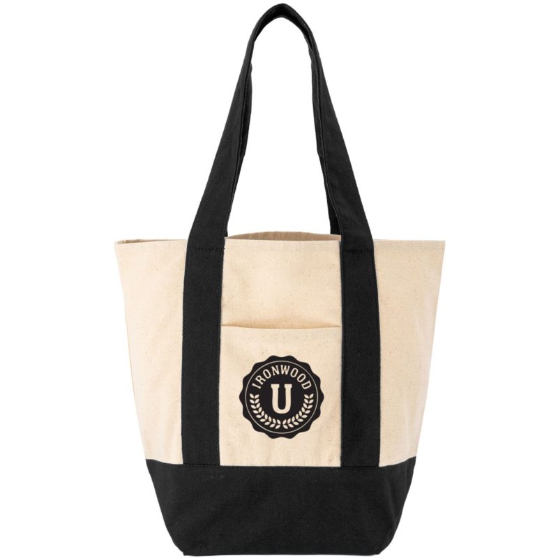 Custom Saratoga Mini Cotton Canvas Tote with logo