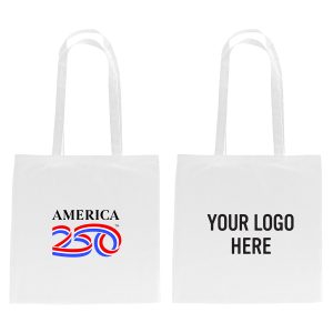 Custom America250™ 100% 4 Oz. Cotton Tote Bag with logo