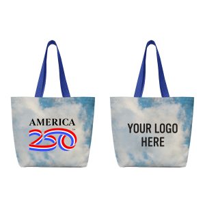 Custom America250™ 14 Oz. Recycled Canvas Tote Bag with logo