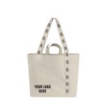 Custom America250™ - 14 Oz. Recycled Mono-strap Canvas Tote Bag with logo