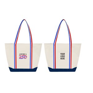 Custom America250™ Sublime Series Recycled Poly Canvas Starboard Tote Bag with logo