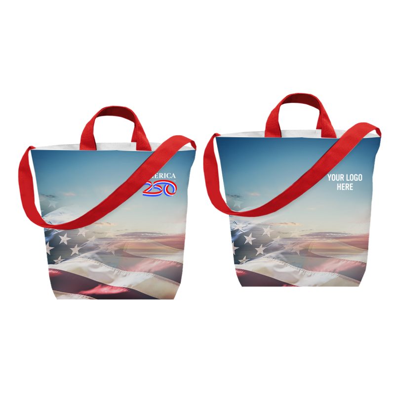 Custom America250™ Sublime Series Rpet Satchel Tote Bag with logo