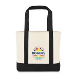Custom Large Canvas Tote - Black with logo