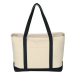 Custom Jornikolor Large 24 oz. Starboard Cotton Canvas Tote Bag with logo - 1