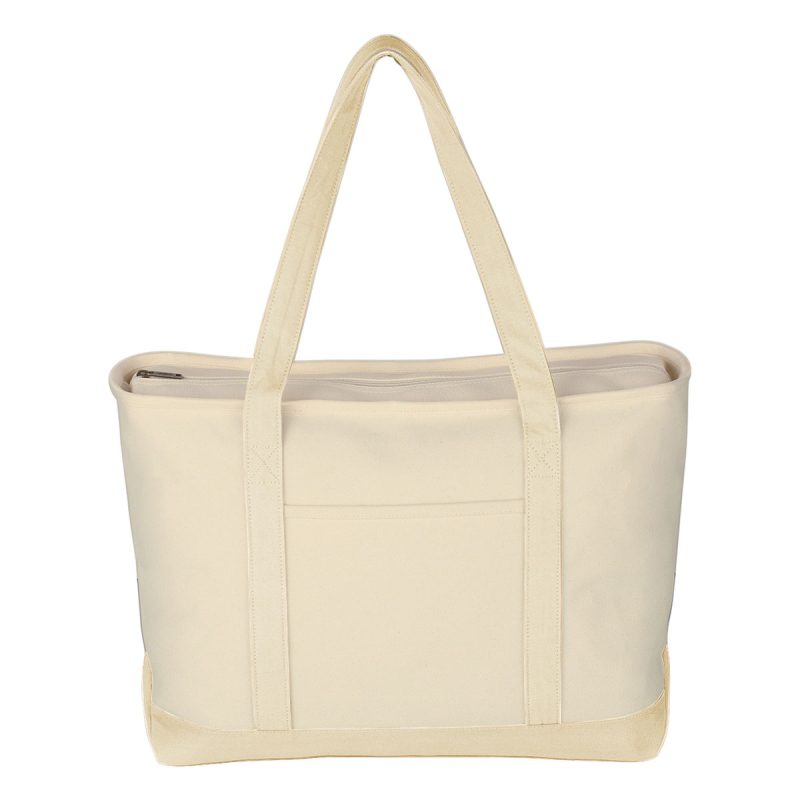 Custom Large 24 oz. Starboard Cotton Canvas Tote Bag with logo - 5