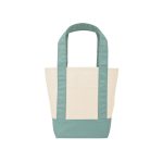 Custom Mini Canvas Tote - Pastel Green with logo - 1