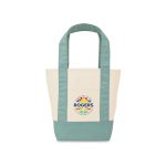 Custom Mini Canvas Tote - Pastel Green with logo
