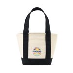 Custom Petite Canvas Tote - Black with logo