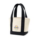 Custom Petite Canvas Tote - Black with logo - 2