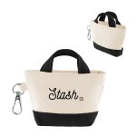 Custom 12 Oz. Recycled Cotton Mini Tote Bag Charm with logo - 2