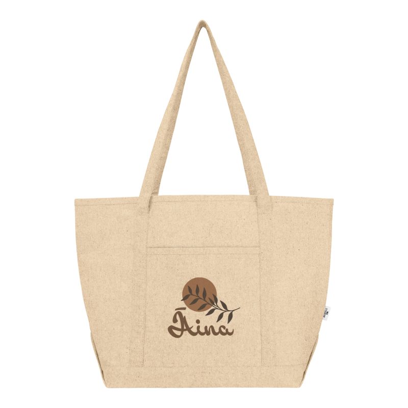 Custom Arden 9 Oz. Recycled Cotton Starboard Tote Bag with logo - 7