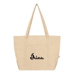 Custom Arden 9 Oz. Recycled Cotton Starboard Tote Bag with logo - 8