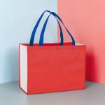 Custom Color Combination Non-Woven Shopping Tote Bag with logo - 1
