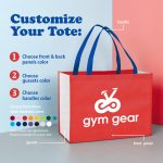 Custom Color Combination Non-Woven Shopping Tote Bag with logo - 2