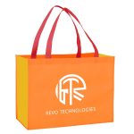 Custom Color Combination Non-Woven Shopping Tote Bag with logo - 3