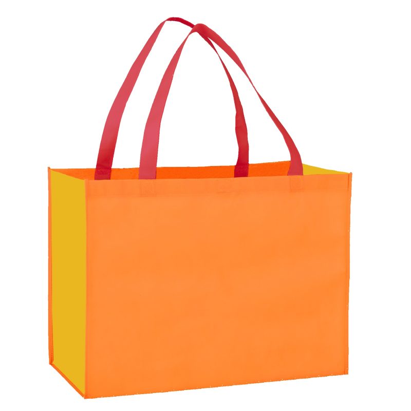 Custom Color Combination Non-Woven Shopping Tote Bag with logo - 4
