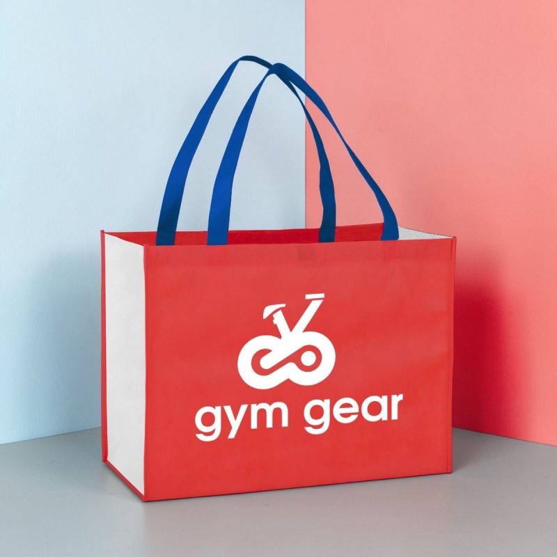 Custom Color Combination Non-Woven Shopping Tote Bag with logo