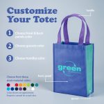 Custom Color Combination Payson Non-Woven Mini Tote Bag with logo - 2