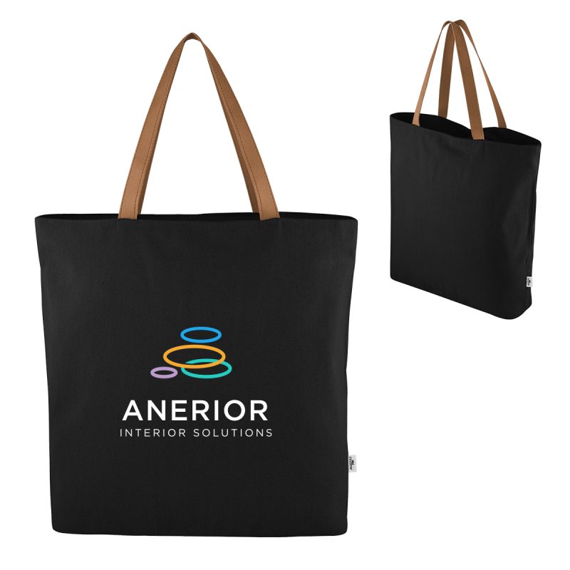 Custom Larchmont 9 Oz. Recycled Cotton Canvas Tote Bag with logo - 2