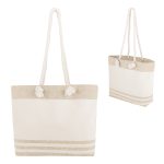 Custom Marlo 10 Oz. Recycled Cotton Tote Bag With Twist Rope Handles with logo - 1