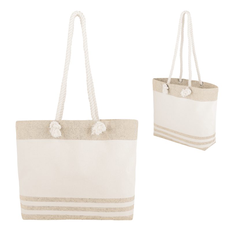 Custom Marlo 10 Oz. Recycled Cotton Tote Bag With Twist Rope Handles with logo - 1