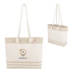 Custom Marlo 10 Oz. Recycled Cotton Tote Bag With Twist Rope Handles with logo - 4