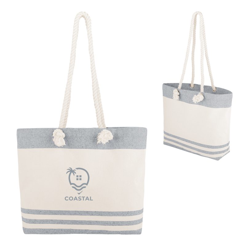 Custom Marlo 10 Oz. Recycled Cotton Tote Bag With Twist Rope Handles with logo - 5
