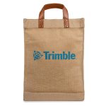Custom Grande Jute Luxe Tote Bag with logo - 2