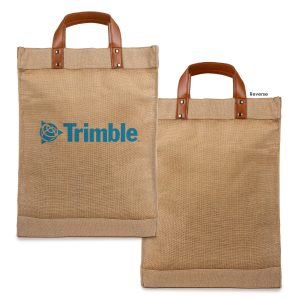 Custom Grande Jute Luxe Tote Bag with logo