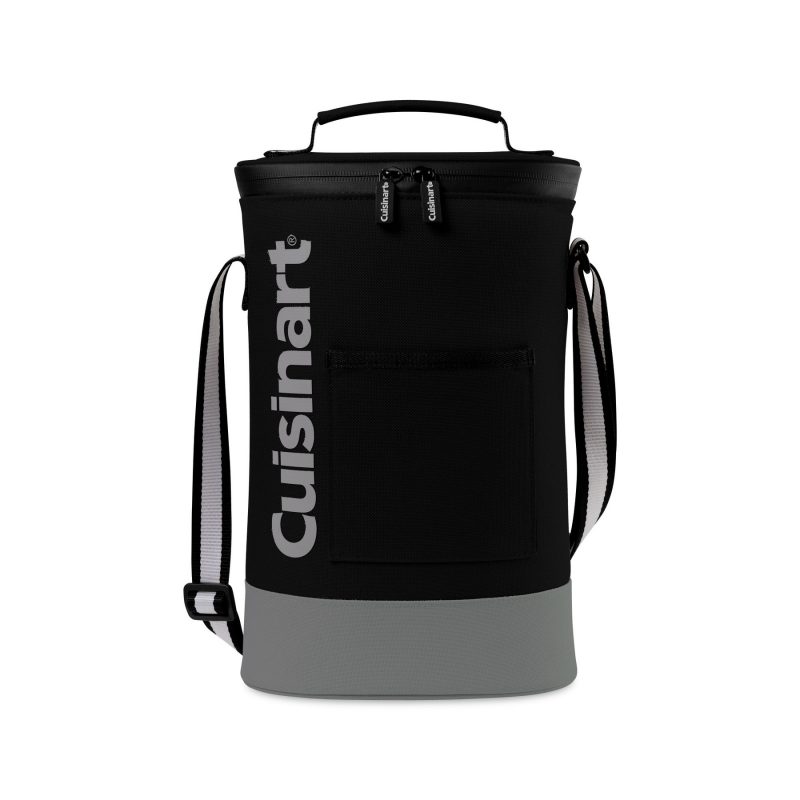 Custom Cuisinart Outdoors Bottle Cooler Tote - Black with logo - 1