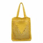 Custom Eco-Friendly Hand-Woven Bohemian Summer Paper Straw Tote Bag with logo - 3