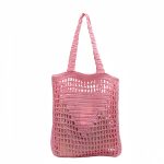 Custom Eco-Friendly Hand-Woven Bohemian Summer Paper Straw Tote Bag with logo - 5