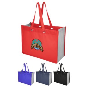 Custom Expo Recycled Non-woven Shopper Tote Bag with logo