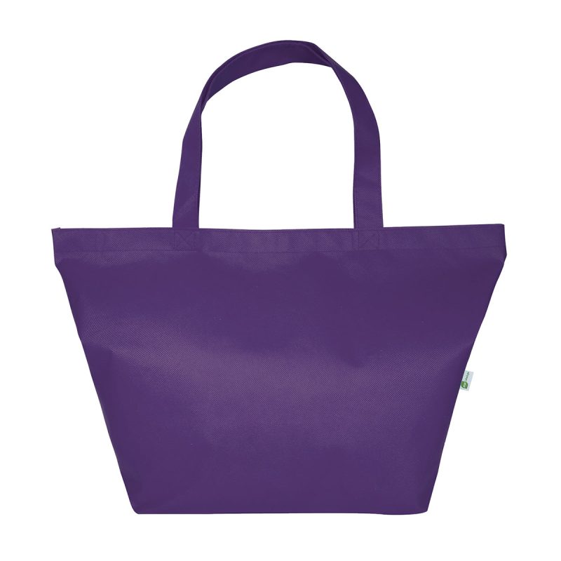 Custom Naomi Non-Woven Recycled Gussetted Tote Bag with logo - 1
