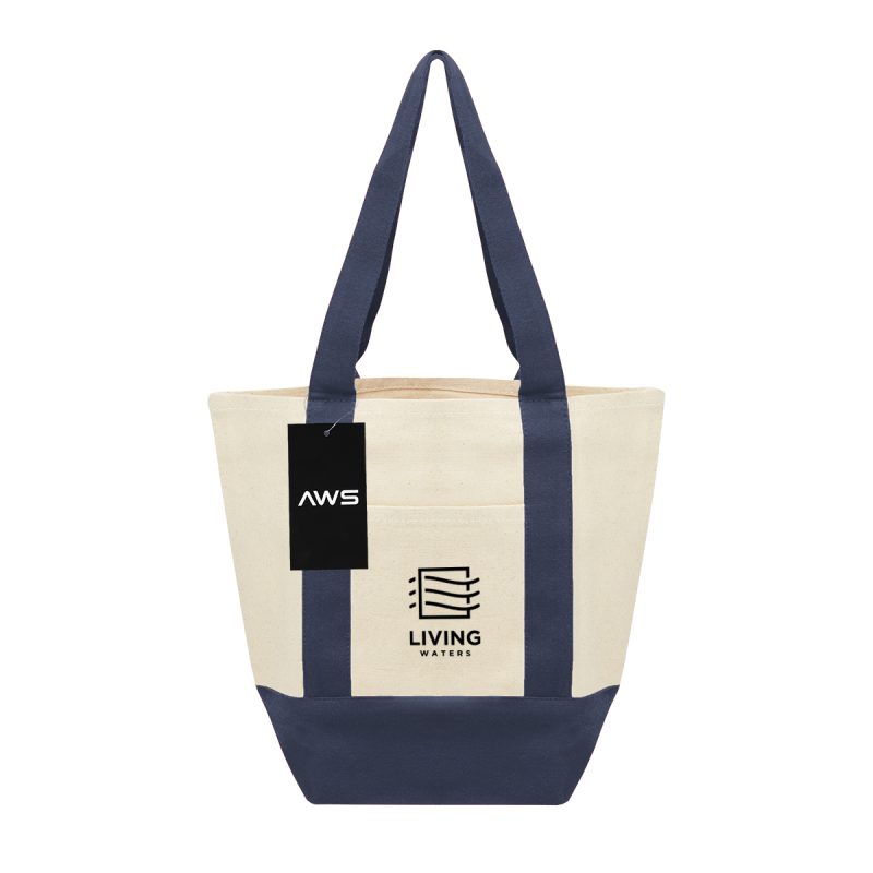 Custom Aws Mini Starboard 10 Oz. Recycled Cotton Canvas Tote Bag with logo - 4
