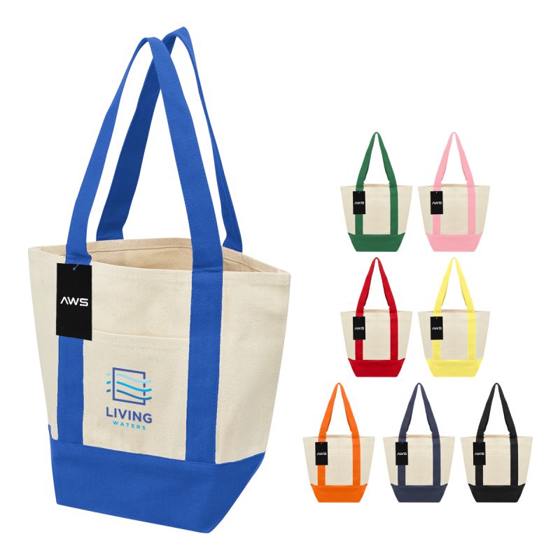 Custom Aws Mini Starboard 10 Oz. Recycled Cotton Canvas Tote Bag with logo