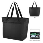 Custom Chill Commuter Rpet 34 Can Split Cooler Tote Bag with logo - 1
