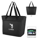 Custom Chill Commuter Rpet 34 Can Split Cooler Tote Bag with logo - 3