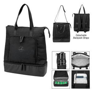 Custom Cutter & Buck® Active Collection Backpack/cooler Tote Bag with logo